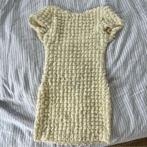princess polly cream bubble mini dress